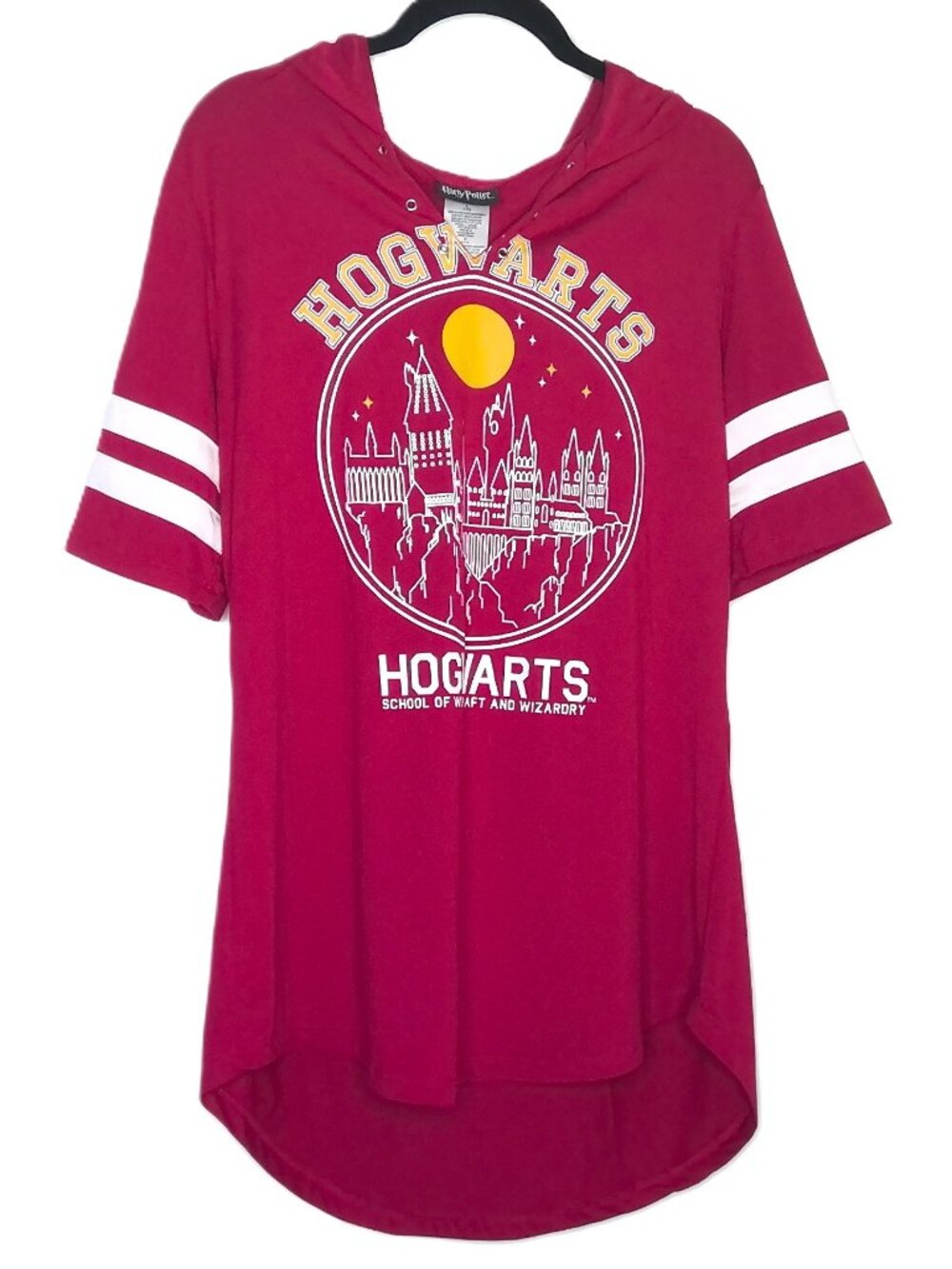 New Harry Potter Red Hoodie Hogwarts Soft Stretch Flaw~No String Junior L 11-13